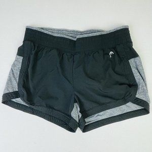 HEAD Dri-Motion Running Shorts Brief Liner Jogging Athletic Black Gray Small EUC